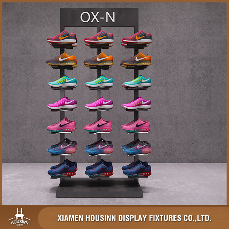 HG-151 two side mid floor shoe display rack